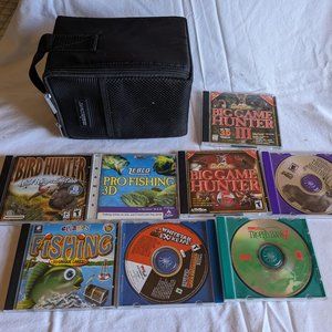 Bundle of 8 PC games and CD Carry Case
